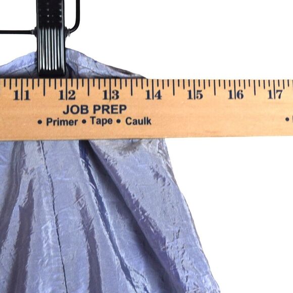 Y2K Vtg BEBE Purple Gray Iridescent Maxi Skirt Balloon Ruched Futuristic Medium - Picture 6 of 10